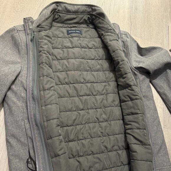 Zachary Prell Men's XL Gray Oxford 3-in-1 Jacket Quilted Removable Vest - Picture 5 of 5